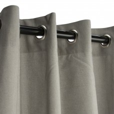 Sunbrella Spectrum Dove Outdoor Curtain with Nickel Plated Grommets 50 in. x 108 in.   